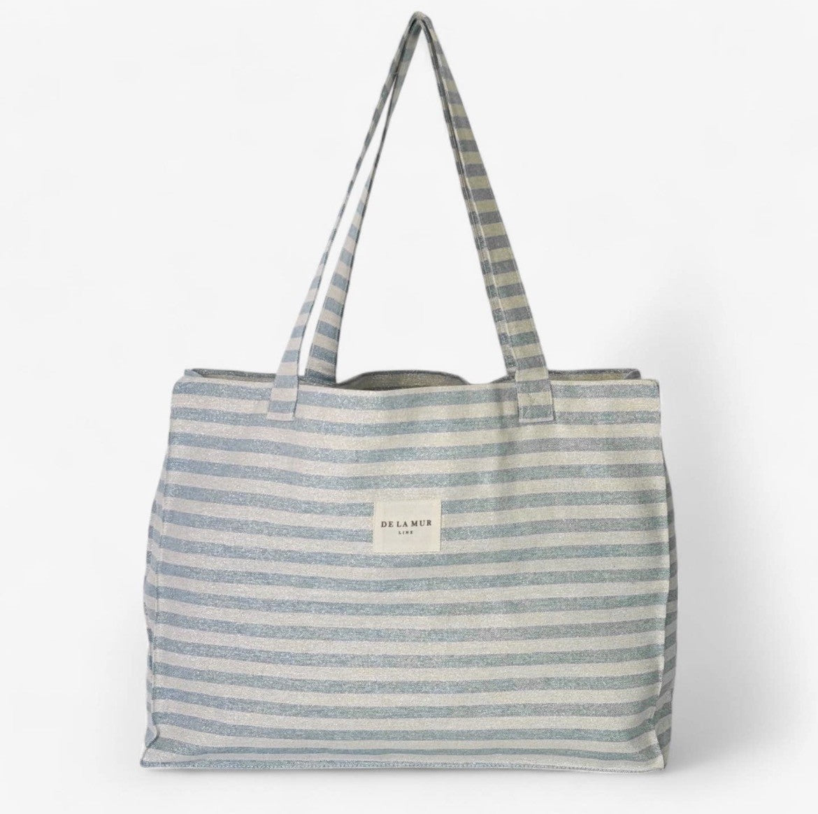 Sommerfavoritter - Blå/grå tote bag + valgfri tåsplit sandal
