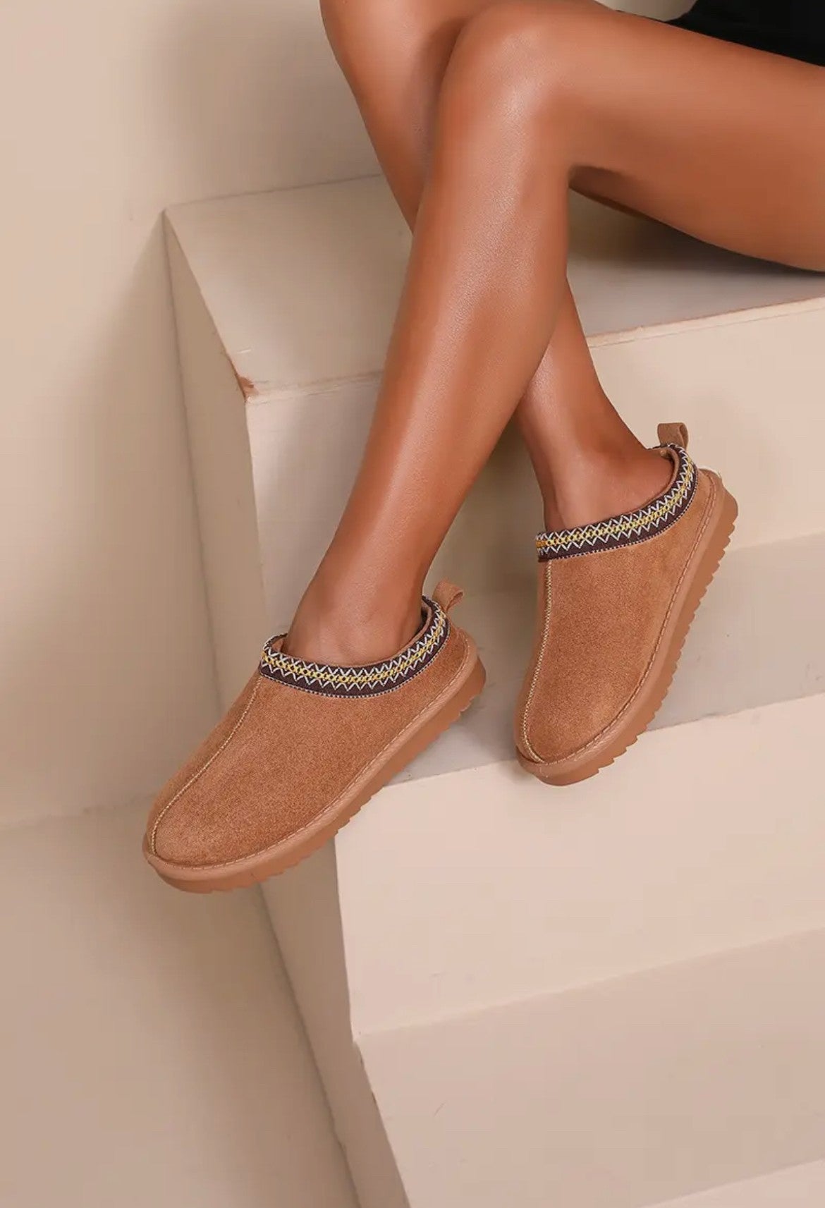 Trendy uldforede bamsestøvler