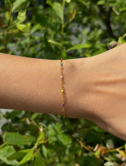 Farverigt rustfrit stål armbånd