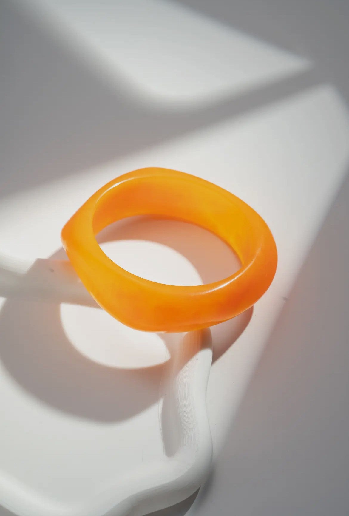 Armbånd i Harpiks look med Marmor-effekt – Orange