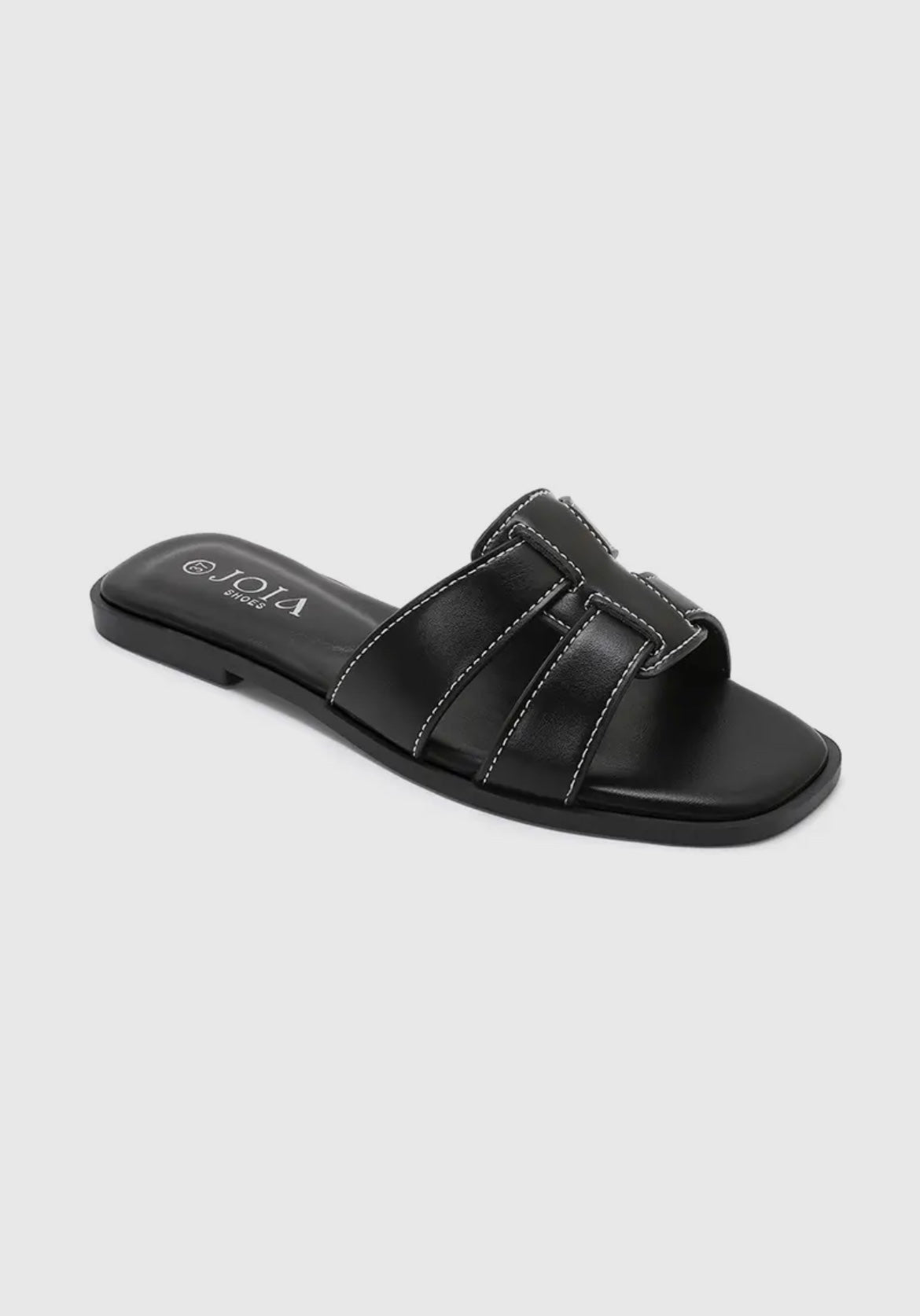 Elegant Slip-In Sandal – Sort & Brun