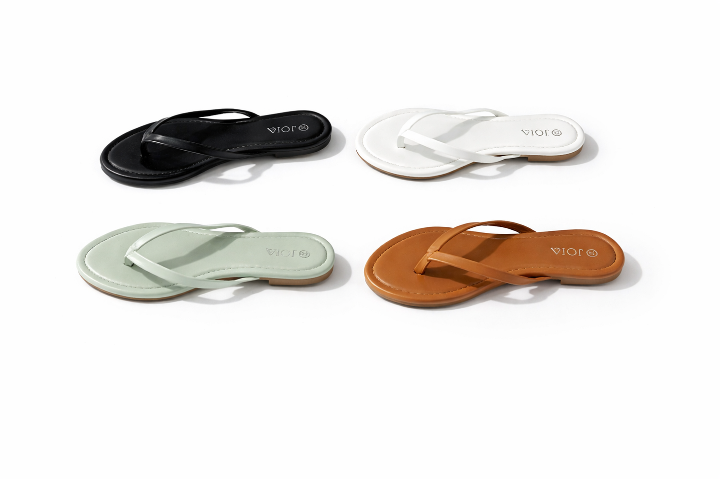 Flade sandaler med tåsplit – flere farver.