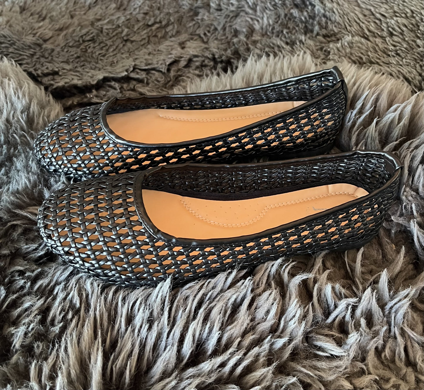 Flettet ballerina – Sort (Str. 41-44)