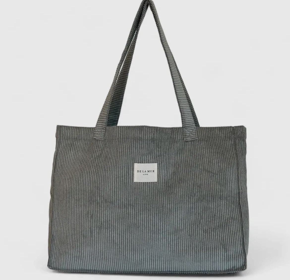 Tote bag i kraftigt kordfløjl – ash grå (Mellem) | De La Mur